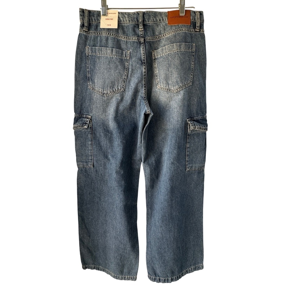 Lucky Brand Cargo Wide Leg‎ Utility Jeans Size Women's 10/30 NWT